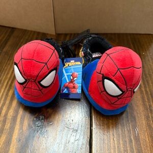 Marvel Spider-Man Kids Slippers 7/8 NWT Red Blue Cozy Gift Indoor